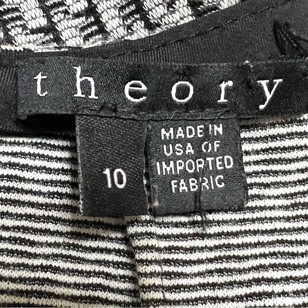Theory Gray Print Professional Career A-Line Dress Size 10 - Picture 10 of 10